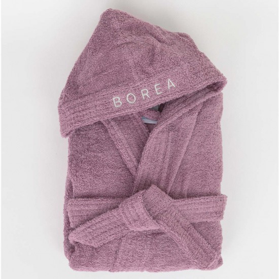 Μπουρνούζι Εφηβικό Με Κουκούλα Teenager Μωβ