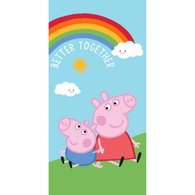 Πετσέτα Θαλάσσης Βαμβακερή Βελούδινη Peppa Pig 320gsm