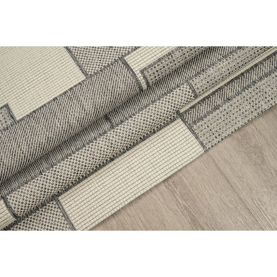 ΧΑΛΙ ETHNIK  1449D GREY-ECRU - 133X190  NewPlan