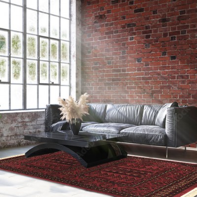 ΧΑΛΙ PERSIA 2288 BURGUNDY ΜΕ ΚΡΟΣΣΙ - 200X290  NewPlan