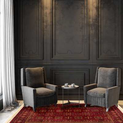 ΧΑΛΙ PERSIA 315 BURGUNDY ΜΕ ΚΡΟΣΣΙ - SET067(2x140,1x200)  NewPlan