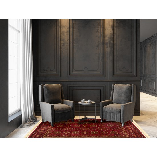 ΧΑΛΙ PERSIA 315 BURGUNDY ΜΕ ΚΡΟΣΣΙ - SET067(2x140,1x200)  NewPlan