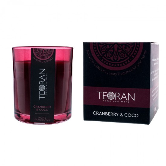 Αρωματικο κερί Cranberry Coco στρόγγυλο 200 γρ Κυκλικό 200gr