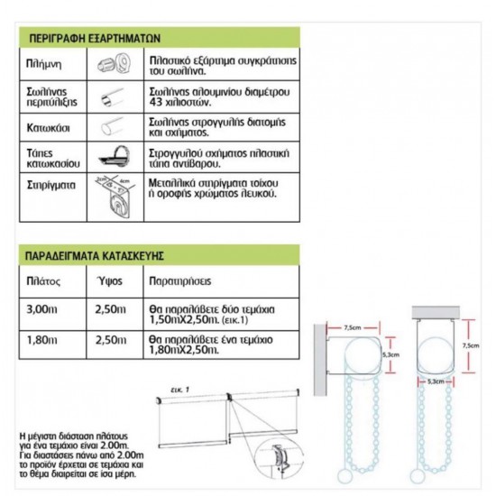 Σύστημα σκίασης ρόλερ Μερικής Συσκότισης χρωμα: κρεμ no:105