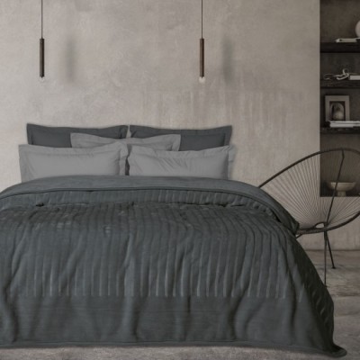 DAS HOME ΚΟΥΒΕΡΤΑ VELOUR ΥΠΕΡΔΙΠΛΗ 1349 D.Grey 