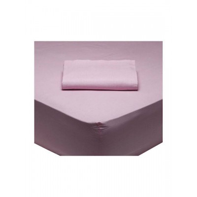 Das Home Σεντόνι Μονό με Λάστιχο 100x200+35εκ. Best 1012 Ροζ