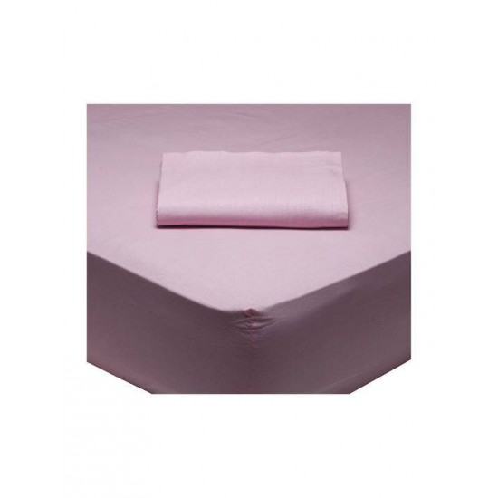 Das Home Σεντόνι Μονό με Λάστιχο 100x200+35εκ. Best 1012 Ροζ