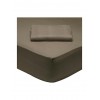 Das Home 1004 Σεντόνι Ημίδιπλο με Λάστιχο 120x200+35εκ. Καφέ