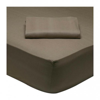Das Home 1004 Σεντόνι Ημίδιπλο με Λάστιχο 120x200+35εκ. Καφέ