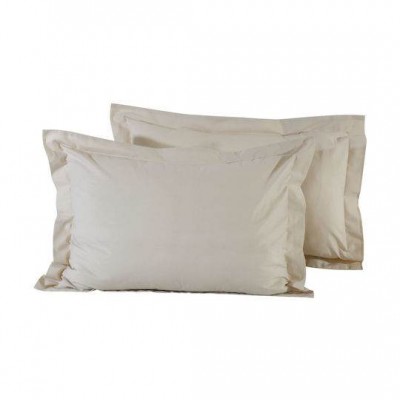 Das Home 1002 Σετ Μαξιλαροθήκες Oxford Μπεζ 50x70εκ.