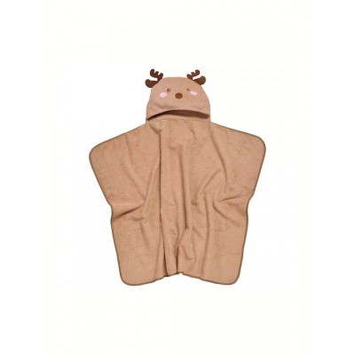 Das Home Βρεφική Κάπα-Μπουρνούζι με Κουκούλα 4949 Brown