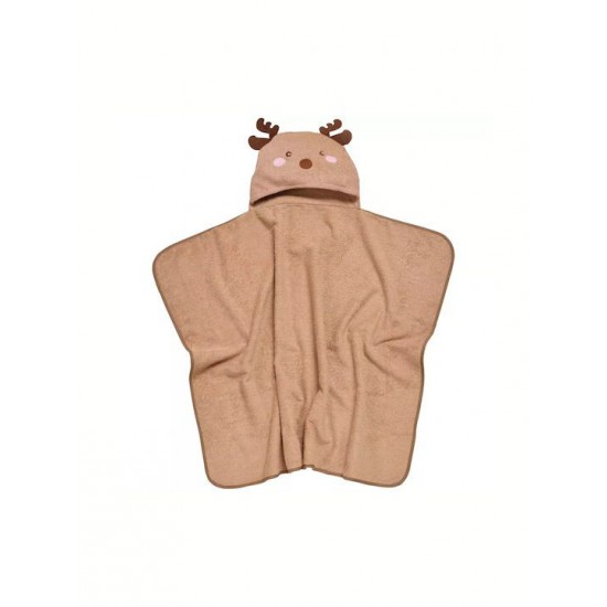 Das Home Βρεφική Κάπα-Μπουρνούζι με Κουκούλα 4949 Brown