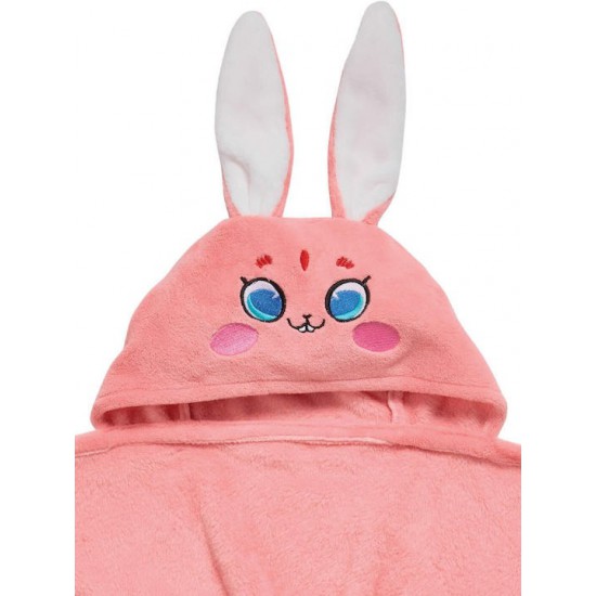 Das Home Βρεφική Κάπα-Μπουρνούζι με Κουκούλα 4944 Pink