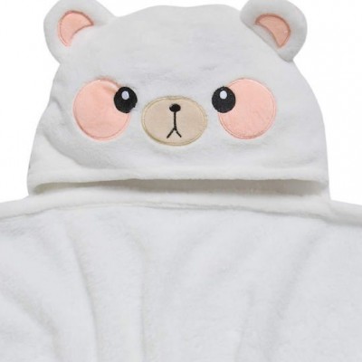 Das Home Βρεφικό Πόντσο-Μπουρνούζι με Κουκούλα 4942 White 70x90εκ.