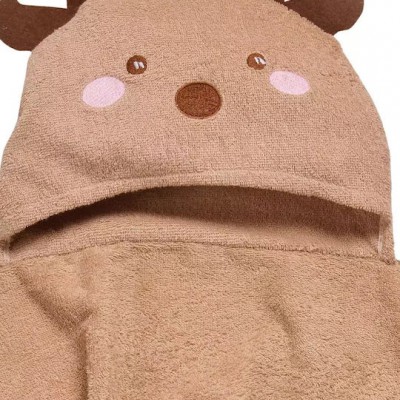 Das Home Βρεφική Κάπα-Μπουρνούζι με Κουκούλα 4949 Brown