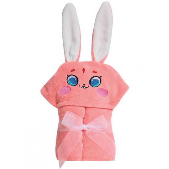 Das Home Βρεφική Κάπα-Μπουρνούζι με Κουκούλα 4944 Pink