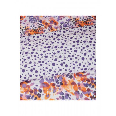 Das Home Casual 5430 Σετ Σεντόνια Ημίδιπλα με Λάστιχο 120x200+35εκ. Orange, Purple (3τμχ)