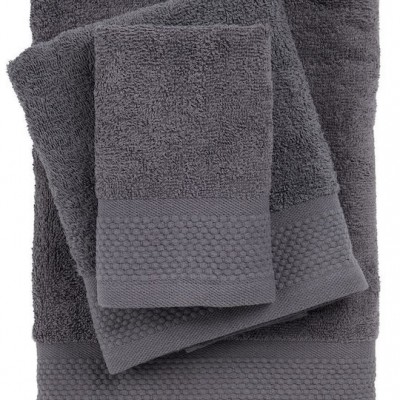 Das Home Σετ Πετσέτες Μπάνιου 3τμχ Best Γκρι Βάρους 450gr/m²