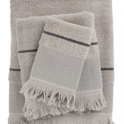 Das Home Σετ Πετσέτες Μπάνιου 3τμχ Best Γκρι Βάρους 450gr/m²