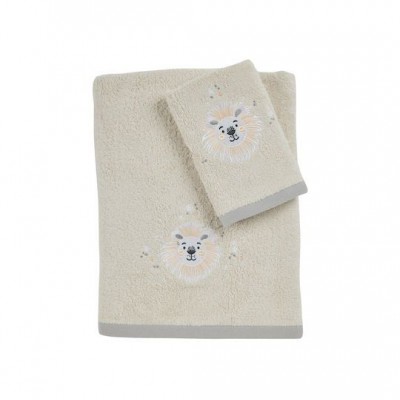 Das Home Σετ Βρεφικές Πετσέτες 2τμχ Taupe Βάρους 420gr/m²