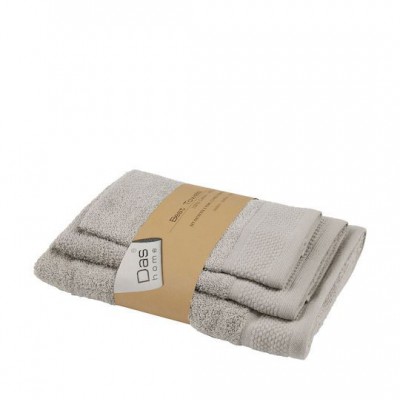 Das Home Σετ Πετσέτες Μπάνιου 3τμχ Best Γκρι Βάρους 450gr/m²