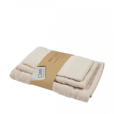 Das Home Σετ Πετσέτες Μπάνιου 3τμχ Best 0833 Taupe Βάρους 450gr/m²