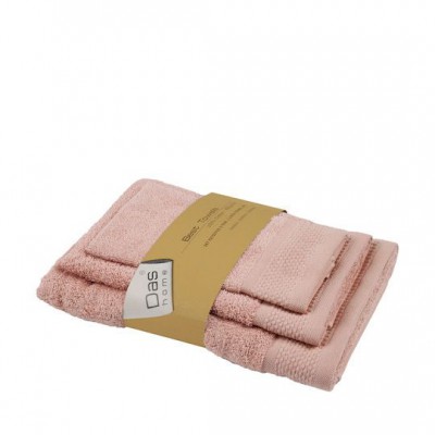 Das Home Σετ Πετσέτες Μπάνιου 3τμχ Best 0832 Pink Βάρους 450gr/m²