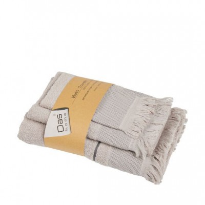 Das Home Σετ Πετσέτες Μπάνιου 3τμχ Best Γκρι Βάρους 450gr/m²