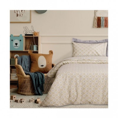 Das Home Σετ Σεντόνια Μονά Βαμβακερά Taupe 170x260cm 3τμχ