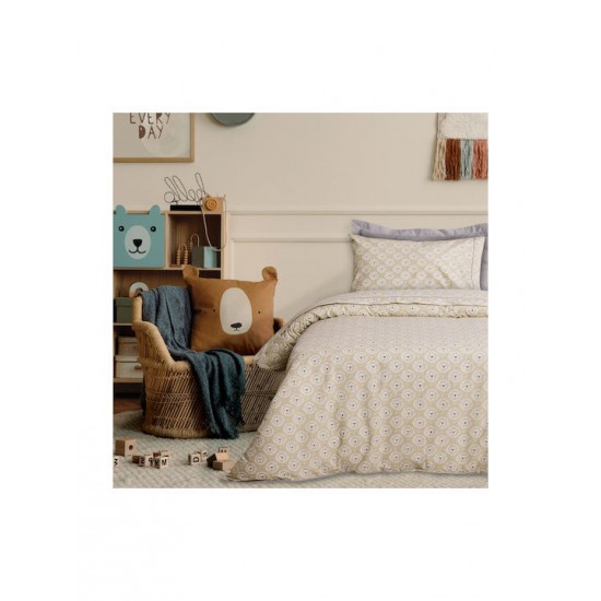Das Home Σετ Σεντόνια Μονά Βαμβακερά Taupe 170x260cm 3τμχ