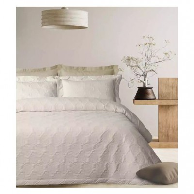 Das Home Happy 0288 Σετ Μαξιλαροθήκες με Φάσα Καπιτονέ Happy White 50x70εκ.