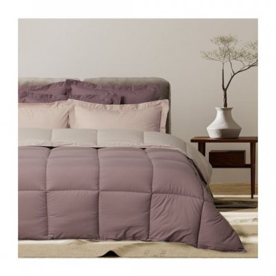 Das Home Πάπλωμα Υπέρδιπλο με Γέμιση Microfiber 220x240εκ. 9691 Happy Beige, Purple 550 GSM 10.5 togs