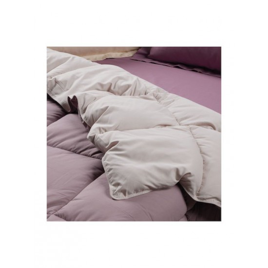 Das Home Πάπλωμα Υπέρδιπλο με Γέμιση Microfiber 220x240εκ. 9691 Happy Beige, Purple 550 GSM 10.5 togs