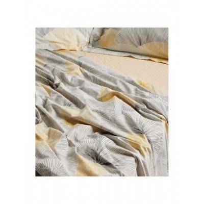 Das Home Happy Σετ Σεντόνια Υπέρδιπλα 240x260εκ. Grey, Ochre (4τμχ)