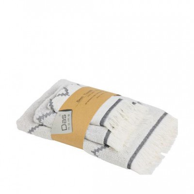 Das Home Σετ Πετσέτες Μπάνιου 3τμχ Best 30x50εκ. Black Βάρους 450gr/m²