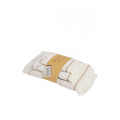 Das Home Σετ Πετσέτες Μπάνιου 3τμχ Best Beige Βάρους 450gr/m²