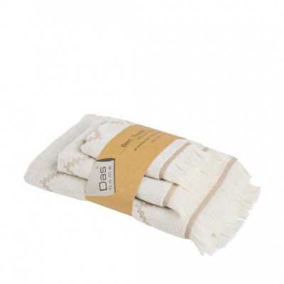 Das Home Σετ Πετσέτες Μπάνιου 3τμχ Best Beige Βάρους 450gr/m²