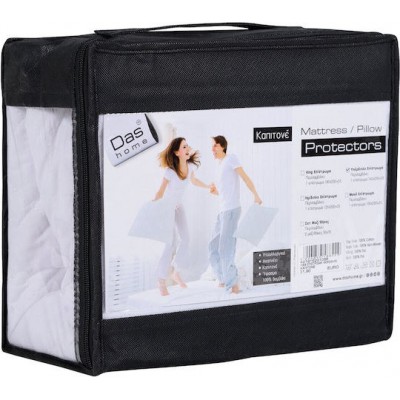 Das Home Προστατευτικό Επίστρωμα Υπέρδιπλο με Φούστα 1088 Λευκό 160x200+35εκ.