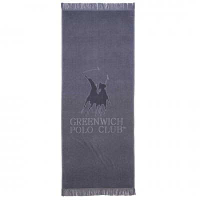 Greenwich Polo Club Πετσέτα Θαλάσσης Βαμβακερή Γκρι 190x90εκ.