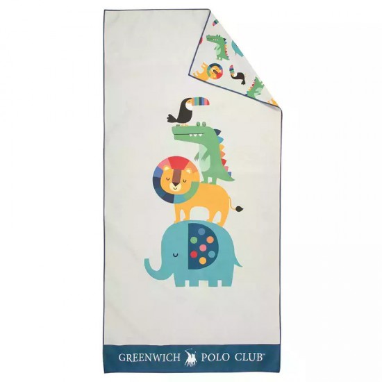 Παιδική Πετσέτα Θαλάσσης Microfiber (70x140) 2 Όψεων Greenwich Polo Club Junior 4079