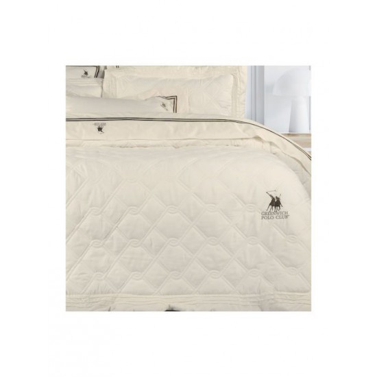 Greenwich Polo Club 2162 Σετ Κουβερλί Υπέρδιπλο Microfiber Κρεμ 220x240cm 3τμχ