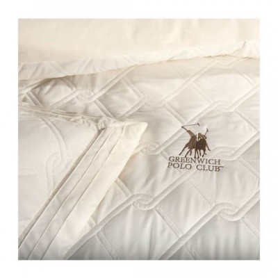 Greenwich Polo Club 2162 Σετ Κουβερλί Υπέρδιπλο Microfiber Κρεμ 220x240cm 3τμχ