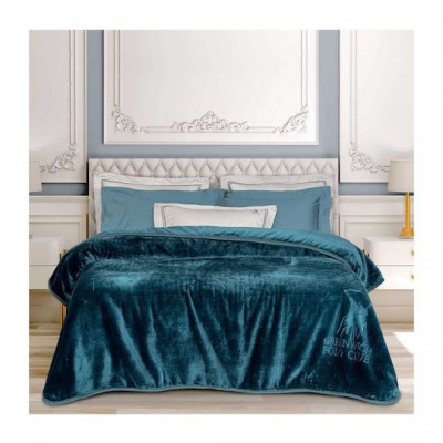 Greenwich Polo Club Κουβέρτα Βελουτέ Υπέρδιπλη 220x240εκ. Μπλε