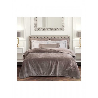 Greenwich Polo Club Κουβέρτα Βελουτέ Υπέρδιπλη 220x240εκ. Καφέ