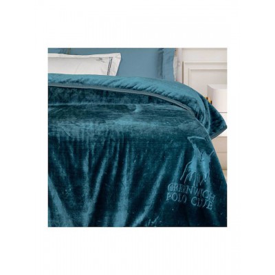 Greenwich Polo Club Κουβέρτα Βελουτέ Υπέρδιπλη 220x240εκ. Μπλε