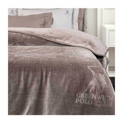 Greenwich Polo Club Κουβέρτα Βελουτέ Υπέρδιπλη 220x240εκ. Καφέ