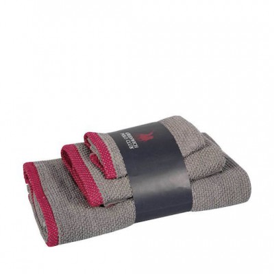 Greenwich Polo Club Σετ Πετσέτες Μπάνιου 3τμχ Cozy 4102 Γκρι Βάρους 480gr/m²