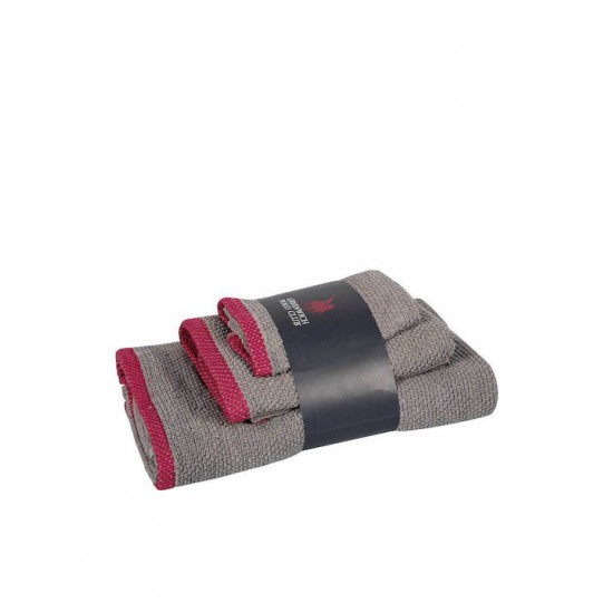 Greenwich Polo Club Σετ Πετσέτες Μπάνιου 3τμχ Cozy 4102 Γκρι Βάρους 480gr/m²