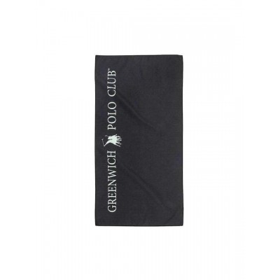 Greenwich Polo Club Πετσέτα Γυμναστηρίου με Μικροΐνες Μαύρη 45x90cm
