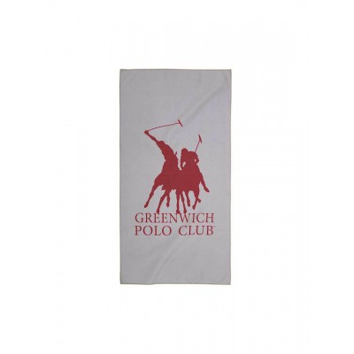 Greenwich Polo Club Πετσέτα Γυμναστηρίου με Μικροΐνες Γκρι 45x90cm